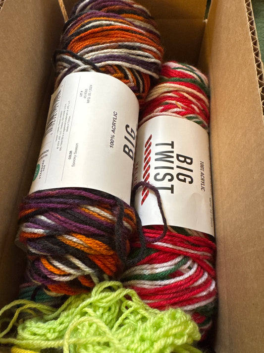 Scraps of yarn